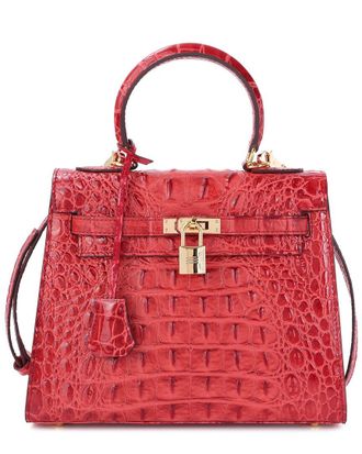 Tiffany & Fred Alligator-Embossed Leather Satchel