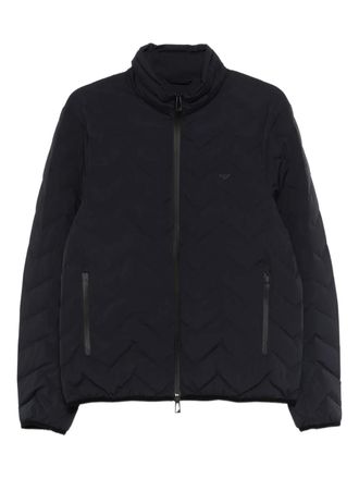 Emporio Armani zip-fastening jacket - men - Polyamide/Elastane/Polyamide/Elastane - 46 - Blue