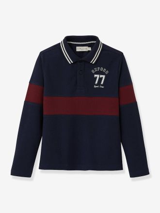 Cyrillus Lang&auml;rmeliges Jungen Poloshirt CYRILLUS, Bio-Baumwolle marine