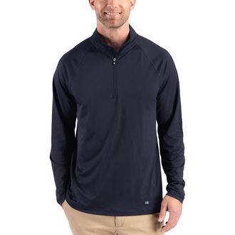Cutter & Buck Prospect Epic Confidence Featherlight Performance Quarter Zip Pullover in Navy Blue at Nordstrom, Size 4Xlt