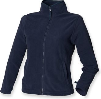 Henbury ladies micro fleece jacket navy M/12