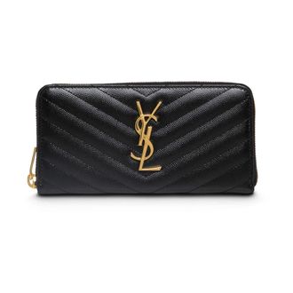 Saint Laurent Wallets & Cardholders, female, Black, Size: ONE SIZE Cassandre Matelass&eacute; Zip Around Wallet