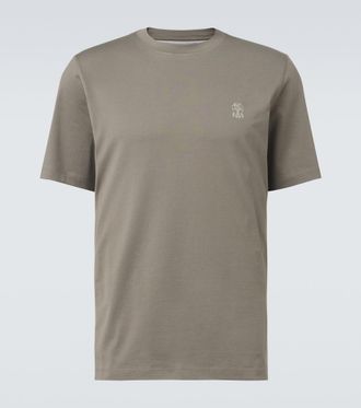 Brunello Cucinelli Logo cotton jersey T-shirt
