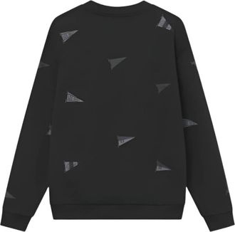 Les Deux Mens Flag Long Sleeve Sweatshirt In Black