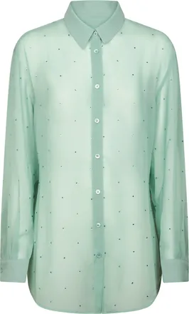 MC2 Saint Barth Sheer Georgette Shirt with Rhinestone Embellishments