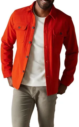 The Normal Brand Brightside Flannel Lined Workwear Jacket in Flame at Nordstrom, Size Small