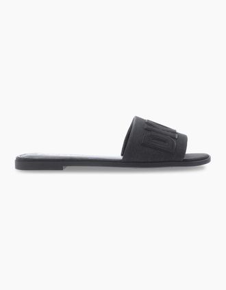 DKNY Womens Willow Flat Sliders - Black - Size: 5
