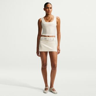 Nike Womens SKIMS Matte Skort in White | IR5036-108