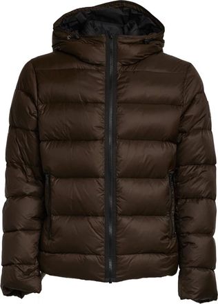 Fay Jassen, Heren, Bruin, M, Leer, Double Front Down Jacket