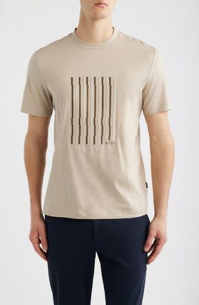 BOSS Thompson Cotton Graphic T-Shirt in Open Beige at Nordstrom, Size Xx-Large