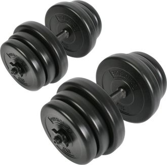 Trade Shop Set De Mancuernas Modulares Con Barra Fitness Gym Curl Perfecto -kg. 30