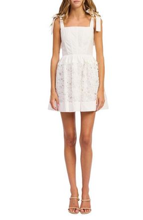 En Saison Candace Corset Bodice Minidress in White at Nordstrom, Size X-Small