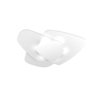 Top-Light Top-light - Plafoniera Vetro Top Light Strategy 1196 Plm Bi E27 Led Lampada Soffitto Parete Moderna