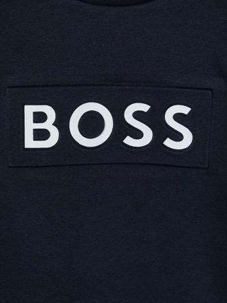HUGO BOSS Cotton-Blend Crewneck Sweatshirt - Blue