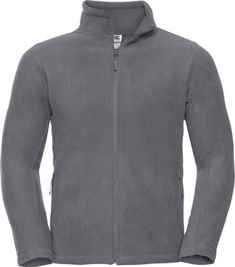 Russell Athletic Russell Heren Full Zip Outdoor Fleece Jacket (Convoy Grijs Effen)
