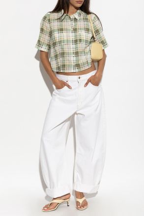 Frame Denim Bubble Jeans, Womens, White
