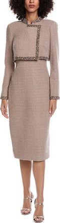Badgley Mischka Tweed Sheath Dress