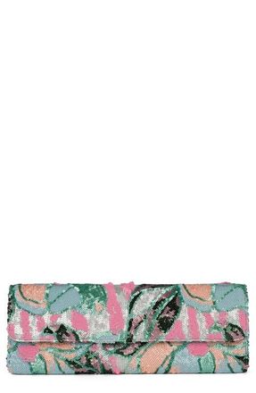 Jeffrey Campbell Disco Sequin Clutch in Teal Multi at Nordstrom