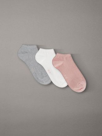 Calvin Klein Pack De 3 Calcetines Tobilleros De Algod&oacute;n El&aacute;stico Suave