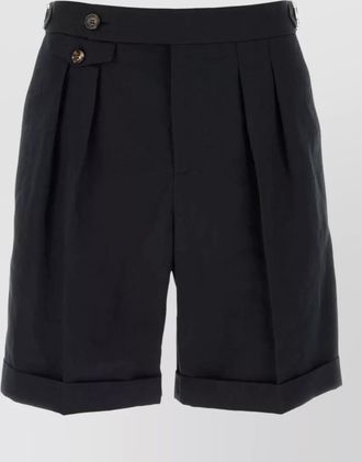 Brunello Cucinelli linen blend tailored shorts