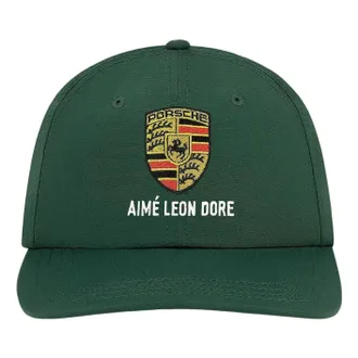 Aim&eacute; Leon Dore x Porsche Nylon Logo Hat Pine Grove FW25AH049-PINE