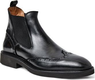 Bruno Magli Vespa Wingtip Chelsea Boot in Black Calf at Nordstrom, Size 10.5