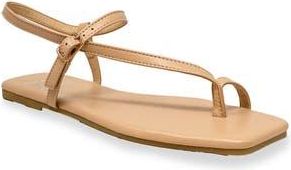 Chase + Chloe by Intouch Footwear Toe Loop Sandal in Beige Pu at Nordstrom Rack, Size 5.5