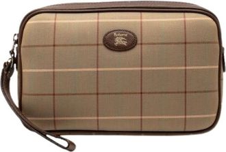 Burberry Pre-owned Clutches, female, Brown, Size: ONE SIZE Pre-owned Canvas Clutch