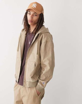 Champion Giacca con cappuccio beige con zip-Neutro