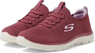 Skechers Womens Summits Top Player Sneaker, Dark Mauve, 4 UK