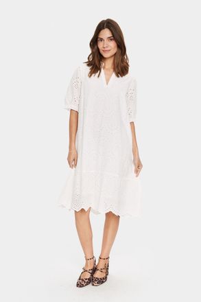 Saint Tropez Jurk Regular fit Ice white
