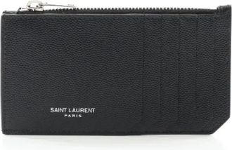 Saint Laurent Pre-owned Wallets, female, Black, Size: ONE SIZE Pre-owned Leather wallets
