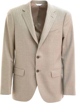 Boglioli Pak met gekerfde revers en twee knopen - Beige