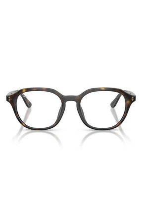 Ray-Ban 52mm Square Optical Glasses in Havana at Nordstrom
