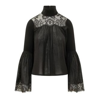 Zimmermann Overhemden, Dames, Zwart, S, Katoen, Valiant Kant Blouse