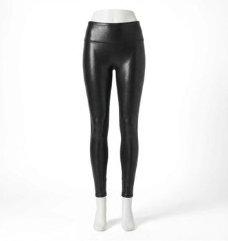 Spanx Faux Leather Leggings In Black