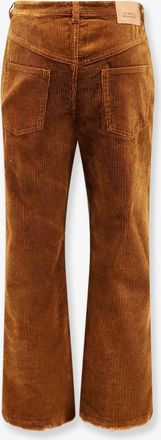 Isabel Marant Womens Trousers Ruthie Corduroy Brown Cotton Linen