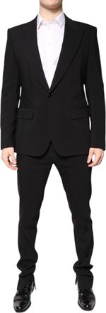 Dolce & Gabbana Mens Multicolor Polyester Jacquard 2 Piece Suit Silk