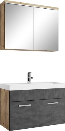 Badplaats Conjunto De Muebles De Ba&ntilde;o Paso 02 80 X 40 Cm - Roble Casta&ntilde;o C