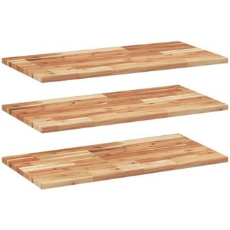 vidaXL Vidaxl - Estante Flotante 3 Uds Madera Acacia Acabado Aceite 100x40x2 Cm