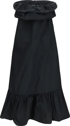 Saint Laurent Womens Sleeveless Country Dress Technical Canvas Noir Polyester; Cotton