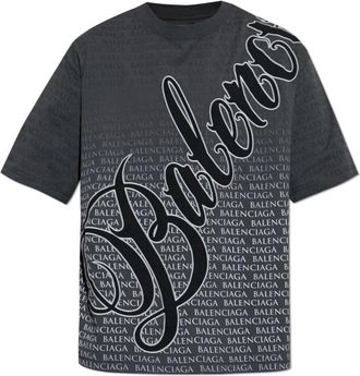 Balenciaga T-Shirts, male, Gray, Size: 2XL Monogram T-Shirt