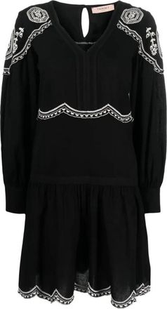 Twinset Short Kleedjes - Dames - Korte kleedjes - Blauw - S - Katoen - Kleedjes