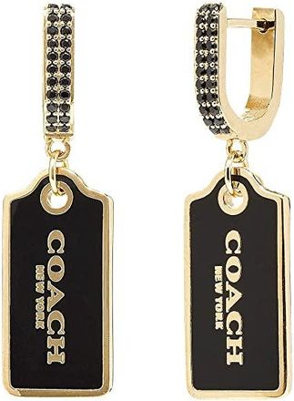 Coach Hangtag Drop Womens Earrings Earring Black