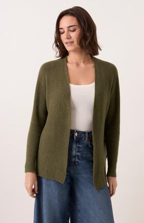 Celtic & Co. Longline Ribbed Cardigan in Olive at Nordstrom, Size X-Small/small