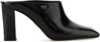 Prada Black Leather Heels