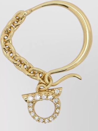 Ferragamo glass hoop earrings