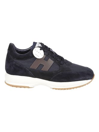 Hogan Interactive Suede-Trim Low-Top Sneakers