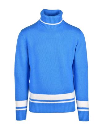 KANGRA Light Blue Cyclist Sweater With High Ribbed Turtleneck
