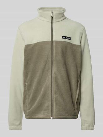 Columbia Regular Fit Fleecejacke mit Logo-Patch Modell Mountain in Oliv, Gr&ouml;&szlig;e XXL